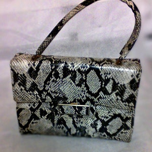 Ladies Faux Snake Skin Hand Bag