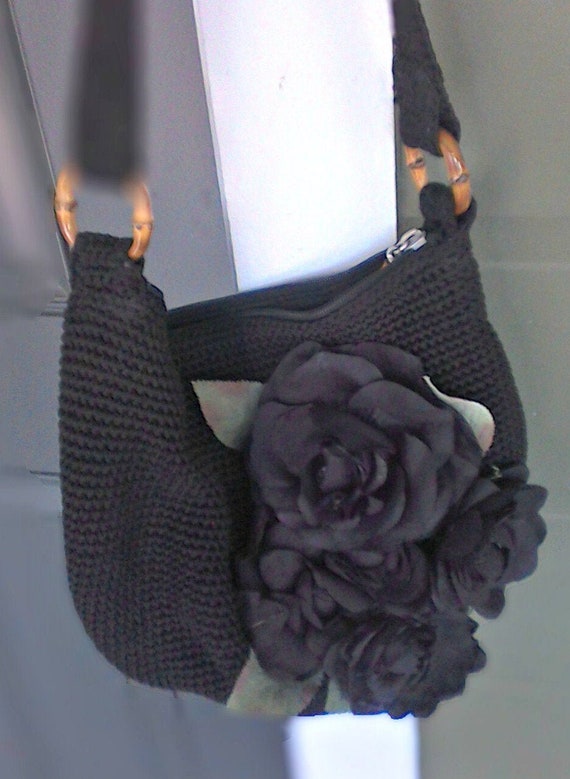 The Sak Crochet Black Handbag