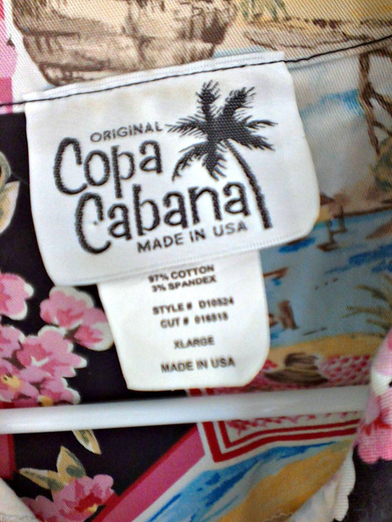 Vintage Ladies Copa Cabana Tropical Print Blouse - image 3