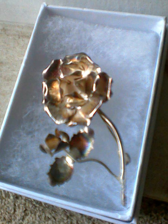 Vintage Taxco Mexican Silver Flower Brooch