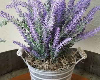 Lavender Galvanized Bucket