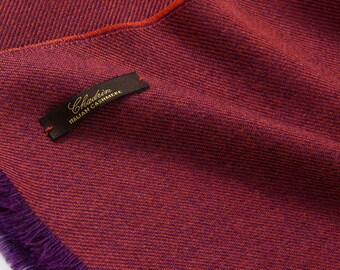 Cashmere Large Scarf in Rich Violet Terracotta color