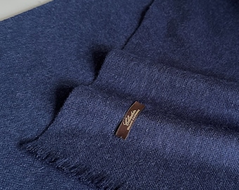 Baby cashmere scarf Chadrin blue color