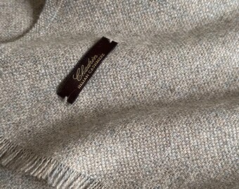 Handmade Baby Cashmere Scarf: Italian Beige Gray Shawl Wrap