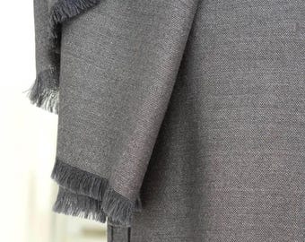Cashmere Silk Scarf: Italian Stole Shawl, Grey Gold Gift Box