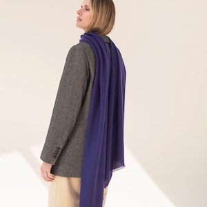 Cashmere Large Scarf in Rich Blue color