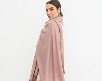 Cashmere and silk scarf color Mocha mousse