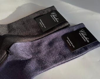 Men’s Cashmere and Silk Socks EU 43 - 46 Premium Italian Yarn Luxury Soft Breathable Socks Elegant Gift for Him