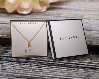 Rae Dunn Be Necklace in Yellow Gold 