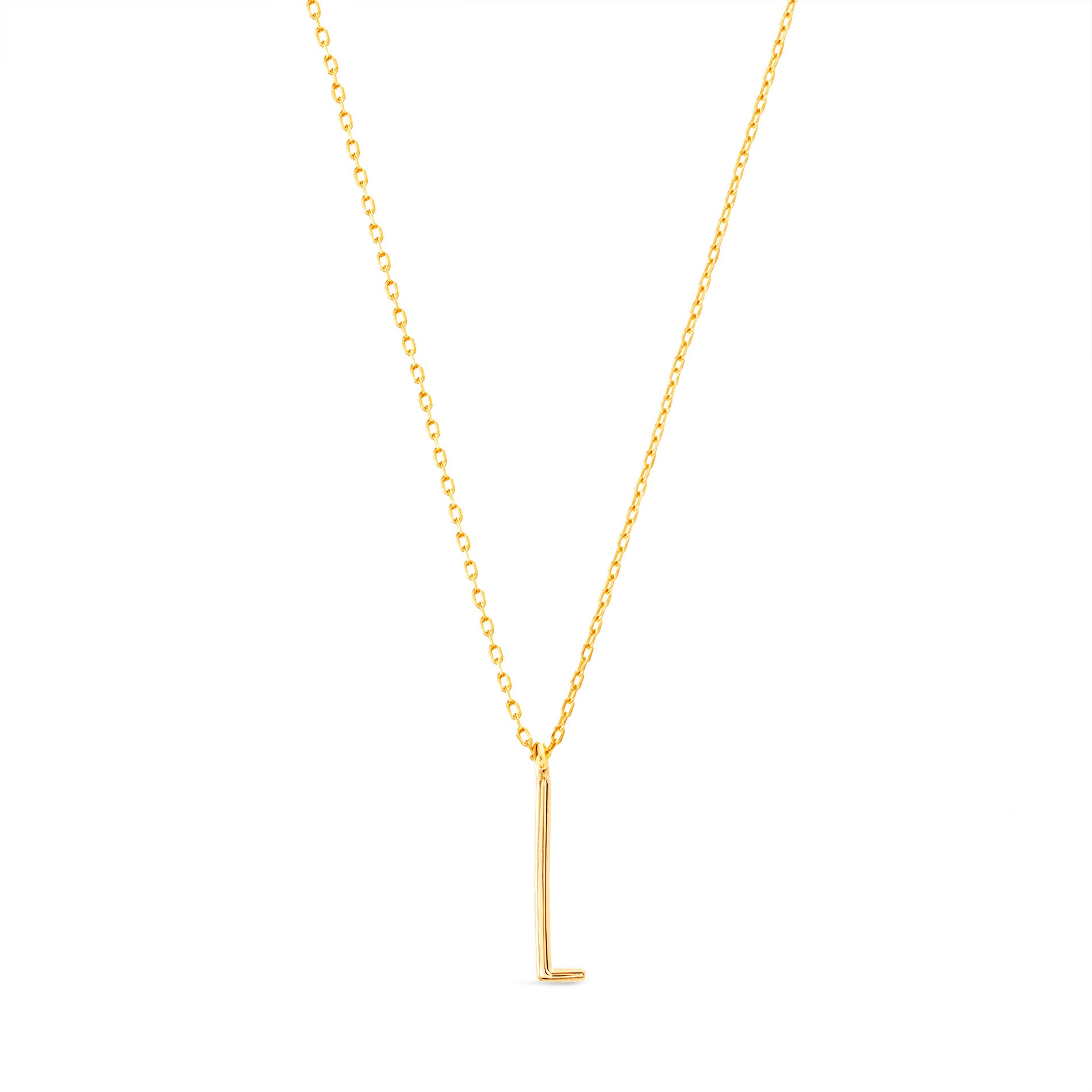 Rae Dunn Initial L Necklace in Yellow 