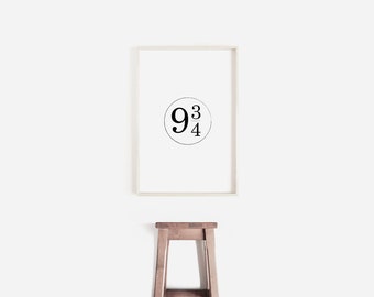 Platform 9 3/4 Printable Harry Potter 9 3 4 Print Harry | Etsy