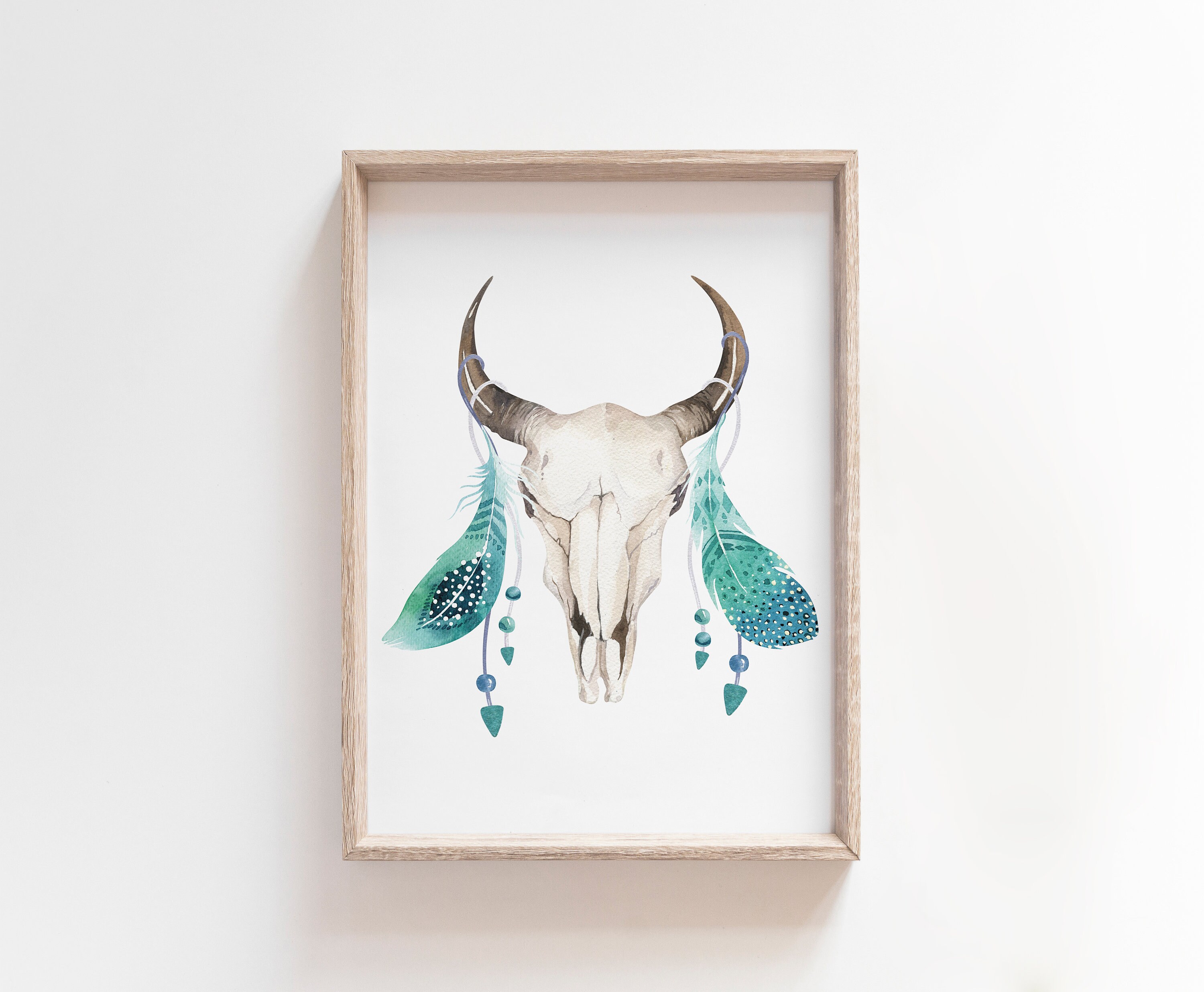 Deer Skull Deer Antlers Skull Decor Boho Decor Boho Wall Etsy