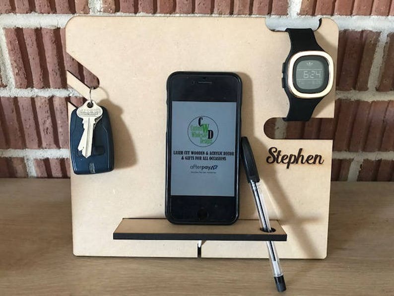 Custom Wooden Desk Organizer Cell Phone Holder Desk Etsy