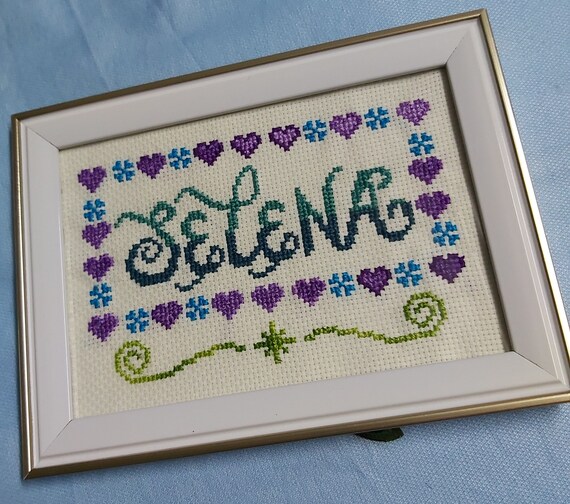 Personalized Crossstitched Names Etsy