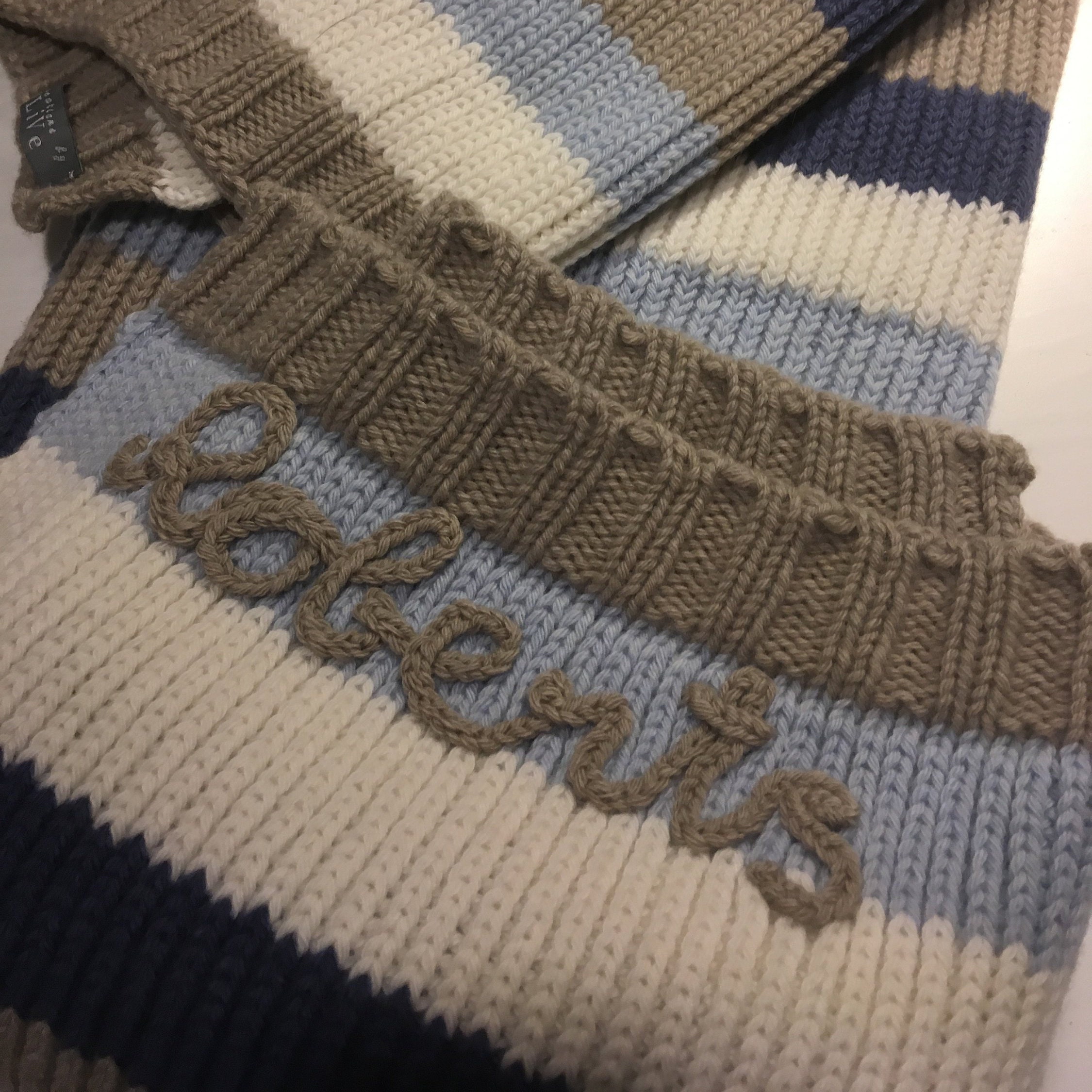 Newborn Baby Kid Blanket Natural Merino Wool Cashmere Warm Cute Striped