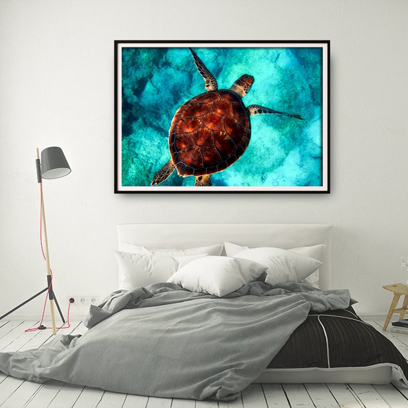 Sea Turtle Digital Download Wall Art Print Printable Room Large Poster ...