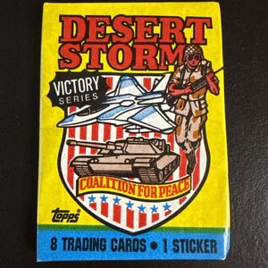 1991 Topps Desert Storm Trading Cards-1 Unopened Pack of 8 Cards.
