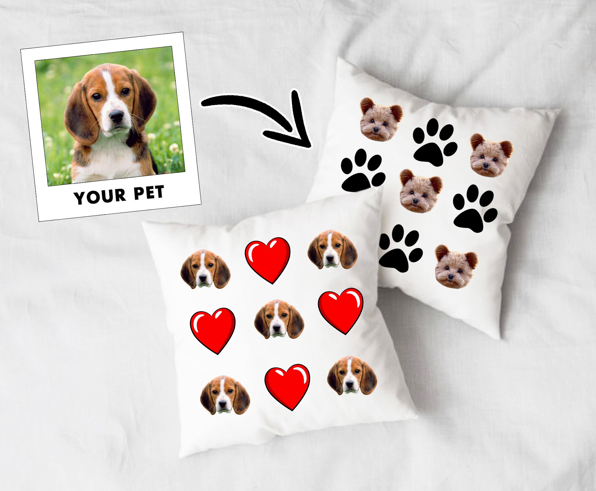 monogrammed dog pillow