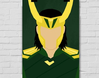Póster minimalista de héroes: Arte mural minimalista de superhéroes (descarga digital)