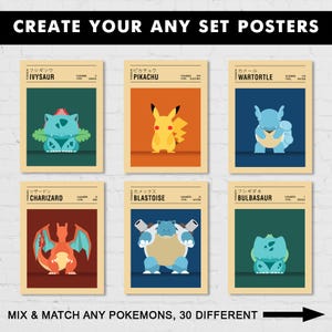 DIY-Set-Poster, Minimalist Poster Set, Erstellen Sie Ihre beliebigen Set-Poster, Minimalist-Poster-Set, Vintage Poster-Set, Posterdruck Wandkunst