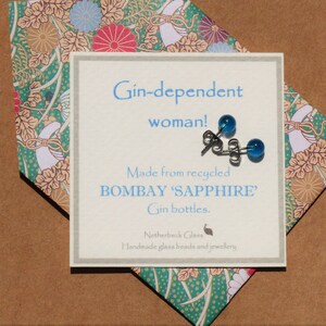 Birthday gift ideas. Unusual Funny Gifts for women. Gin lover gift. Upcycled Recycled Eco friendly gin bottle glass Eco Friendly