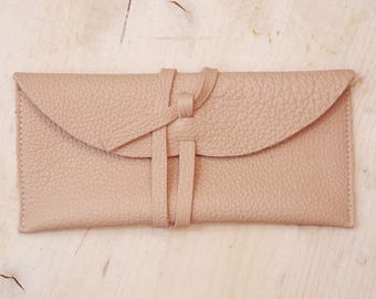 Leather cosmetic case Leather cosmetic bag Leather makeup bag Gift for her Womens leather accessories