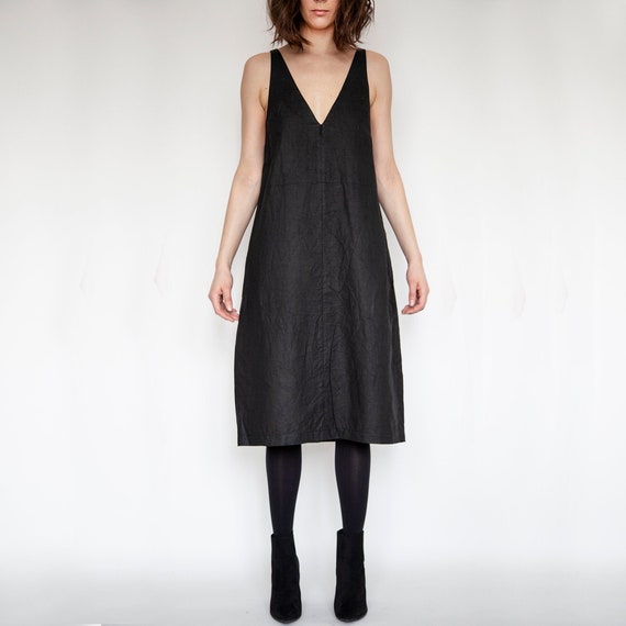 black cotton sundress