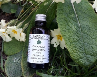 Good Face Day Serum with Green Tea, Raspberry Seed & Juniper | natural skincare, moisturiser, organic, sensitive skin, oil, zerowaste, glow