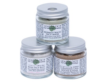 The Three Maskateers | natural skincare | zerowaste | vegan | gift set | face mask | face scrub | clay | face scrub | exfoliants | sensitive