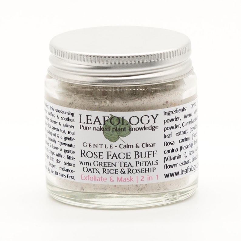 Rose Face Buff with Green Tea, Petals, Oats, Rice + Rosehip | na Rose Face Buff with Green Tea, Petals, Oats, Rice + Rosehip | na
