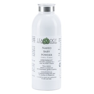 Naked Baby Powder | Talc-free, metal shaker-bottle, zero waste, gentle, sensitive skin, dry shampoo, vegan skincare, natural, plant-based