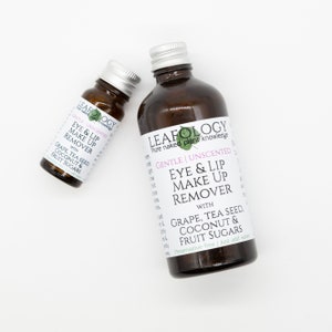 Eye & Lip Make Up Remover | Gentle unscented plantbased zerowaste vegan natural ingredients | Glass bottle