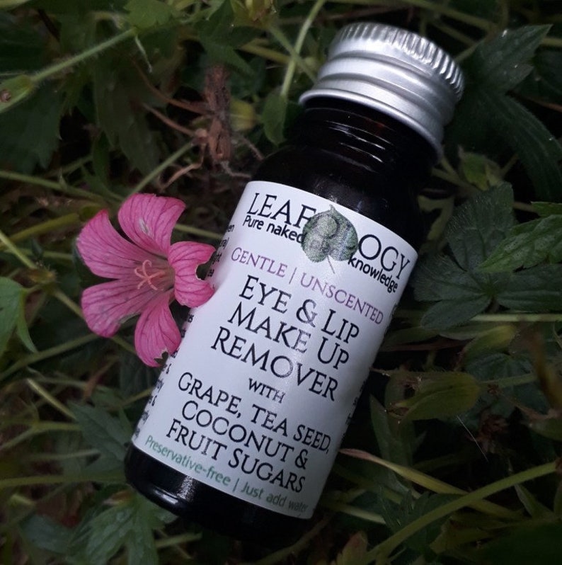 Eye & Lip Make Up Remover Gentle unscented plantbased zerowaste vegan natural ingredients Glass bottle image 6