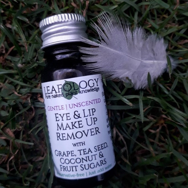 Eye & Lip Make Up Remover Gentle unscented plantbased zerowaste vegan natural ingredients Glass bottle image 5