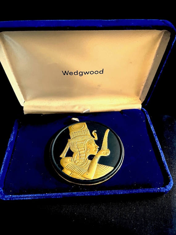 Vintage Rare Wedgwood Black Jasperware Egyptian Reviv… Gem