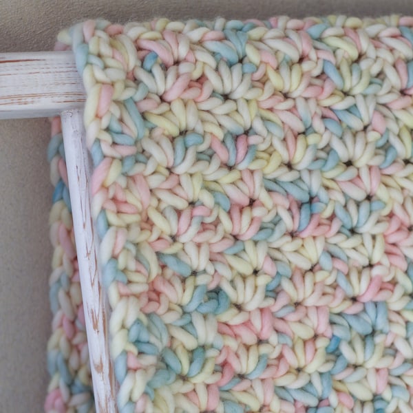 Crochet Pattern - Chunky Baby Blanket - Marshmallow Blanket