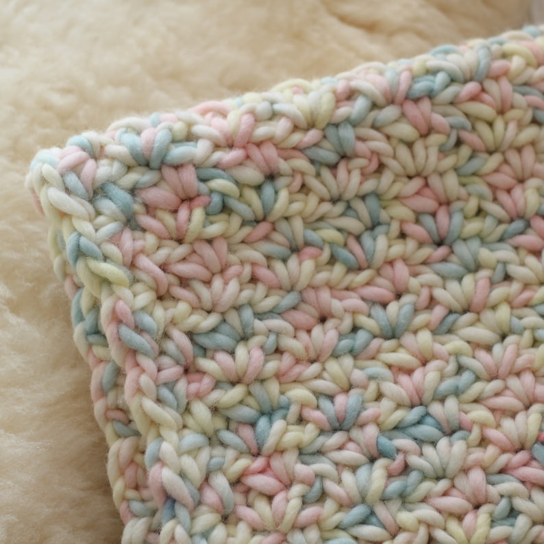 Crochet Pattern Chunky Baby Blanket Marshmallow Blanket image 9