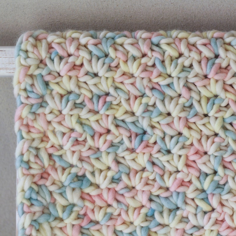 Crochet Pattern Chunky Baby Blanket Marshmallow Blanket image 4