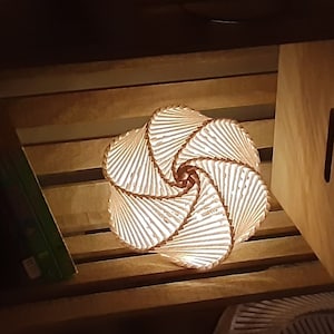 Large Handwoven Paper Nightlight, Lantern, Lamp 2 image 1