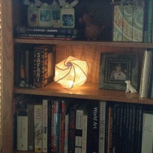 Medium Handwoven Paper Nightlight, Lantern, Lamp 1 image 3