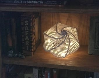 Medium Handwoven Paper Nightlight, Lantern, Lamp #1