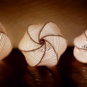 Large Handwoven Paper Nightlight, Lantern, Lamp 2 image 4