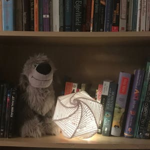 Medium Handwoven Paper Nightlight, Lantern, Lamp 1 image 6