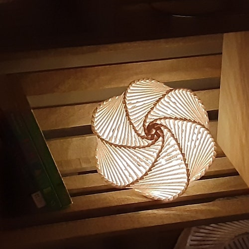 Large Handwoven Paper Nightlight, Lantern, Lamp #2