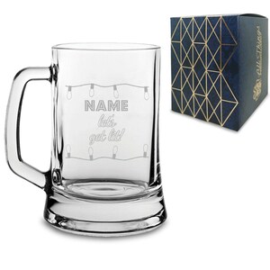 Chope de Noël fantaisie personnalisée gravée « Nom, illuminons ! Cadeau de Noël, coffret cadeau