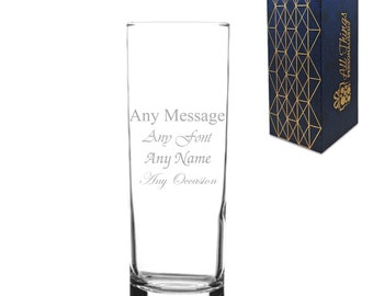 Engraved 315ml Tall Highball Glass with Gift Box