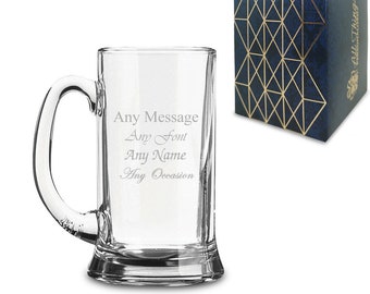 Gepersonaliseerde gegraveerde HALVE PINT-icoon ciderbierglas - perfect cadeau