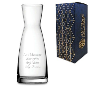 Personalised Engraved 1.08ltr Infinity Water/Wine Carafe Gift Birthday Christmas Wedding