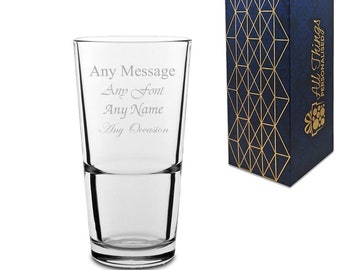 Personalised Engraved Grande Hi Ball 16oz Glass - Perfect Gift Present