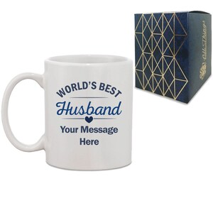 Printed Hot Drinks Mug with World&#39;s Best Husband Design